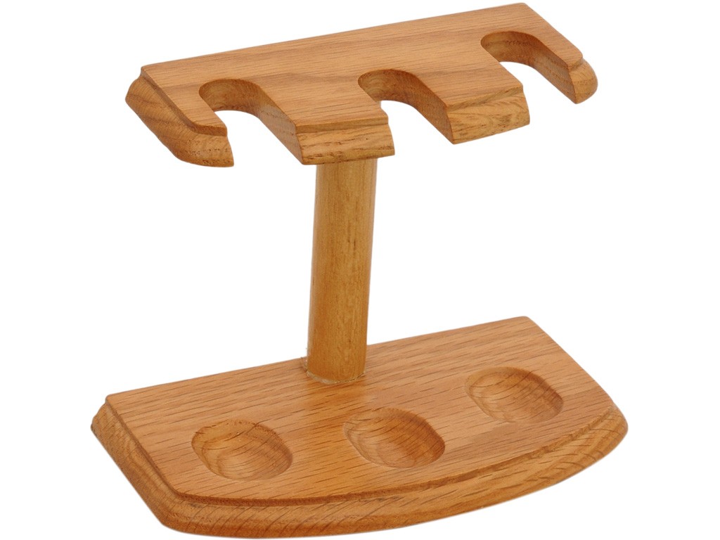 Pipero de Madera Rectangular Teca (3 Pipas)